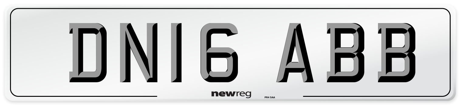 DN16 ABB Number Plate from New Reg